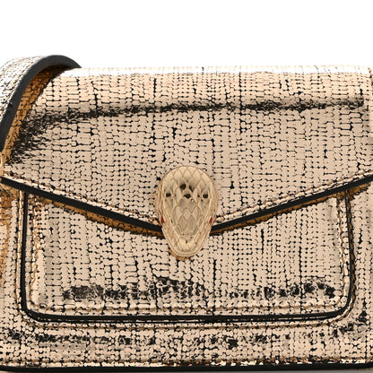 Bulgari Metallic Calfskin Serpenti Forever Micro Bag  Gold 8 of 11