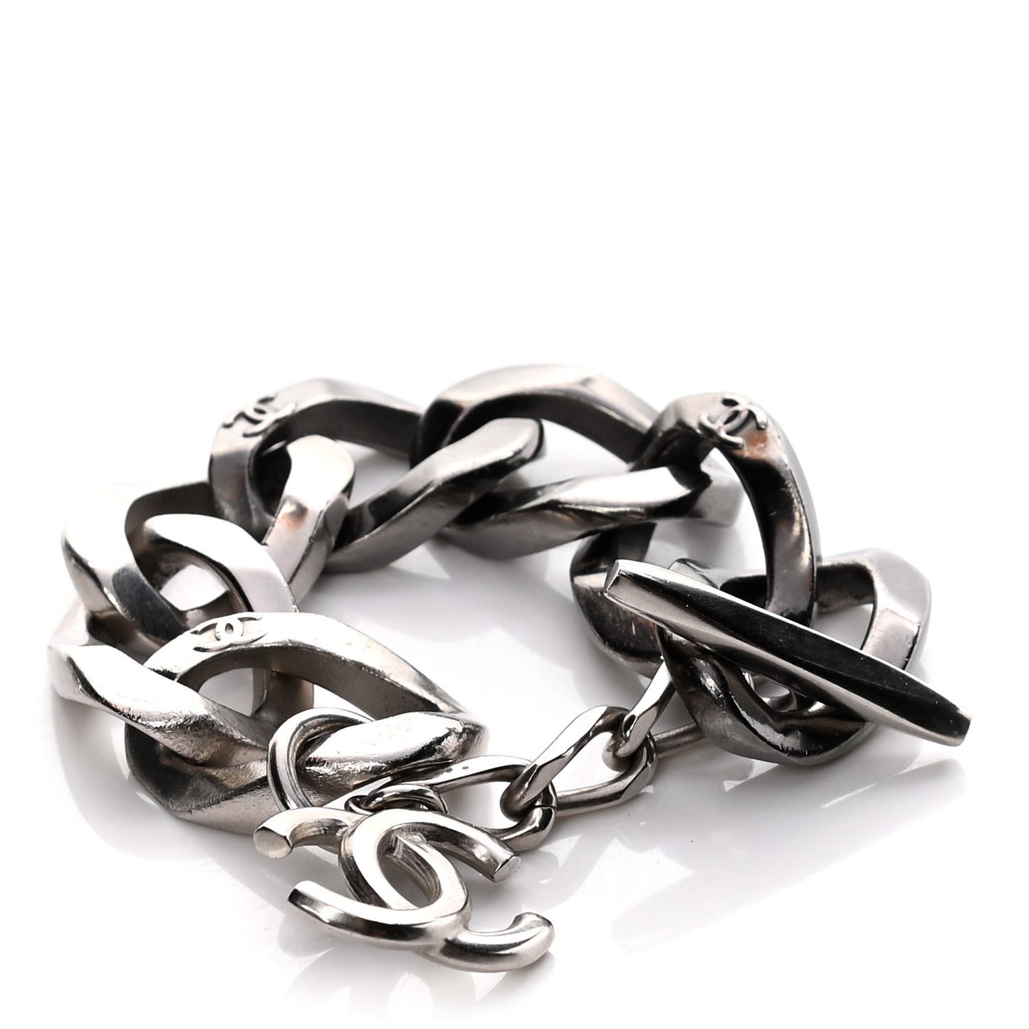 Chain Link CC Bracelet Silver