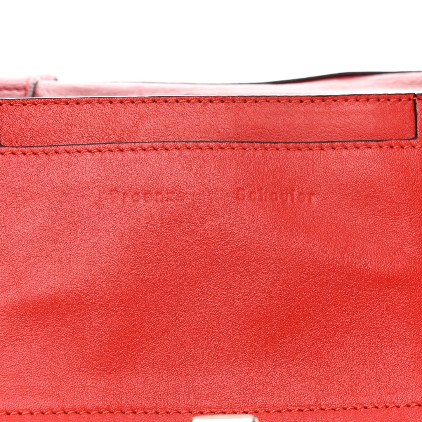 Calfskin Double Sided PS Courier Bag Red