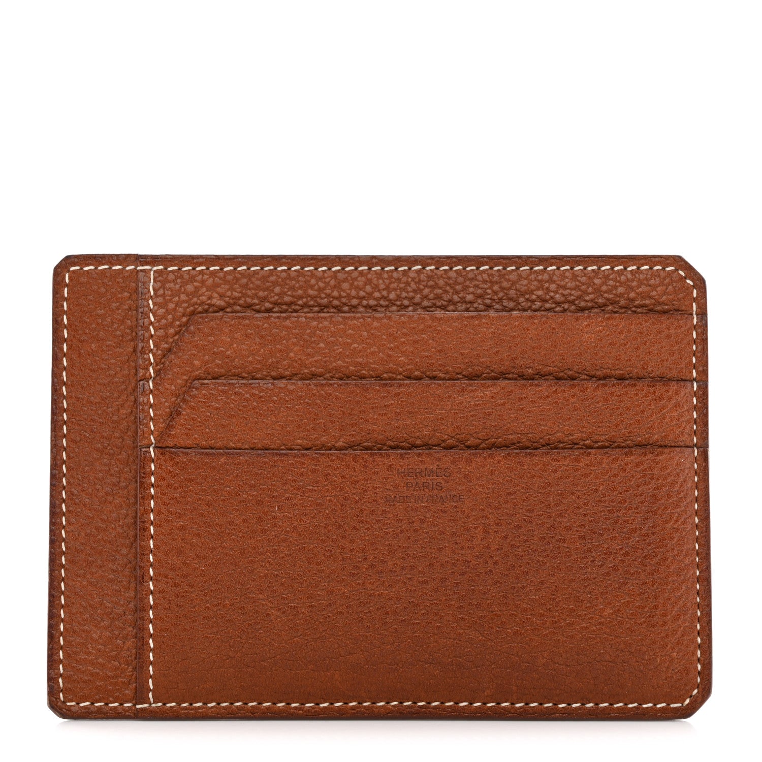 Hermes Barenia Faubourg City 3CC Card Holder Fauve 1 of 8