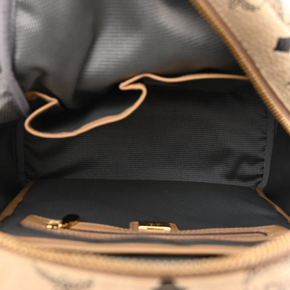 MCM Visetos Small Side Stud Stark Backpack Beige 5 of 10