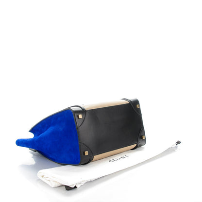 Celine Textured Calfskin Mini Tri-Color Luggage Sand 4 of 8