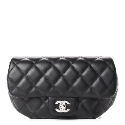 Chanel Calfskin Quilted CC Uniform Flap Belt Bag Black 1 of 9