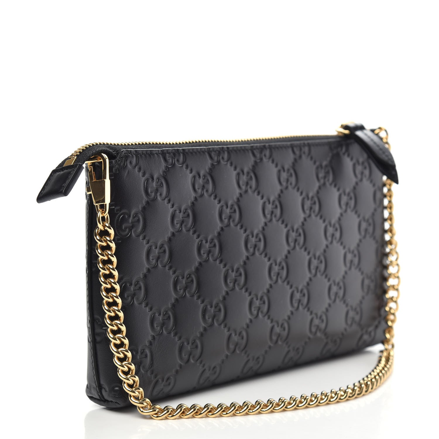 Gucci Guccissima Signature Wrist Wallet Black 3 of 8
