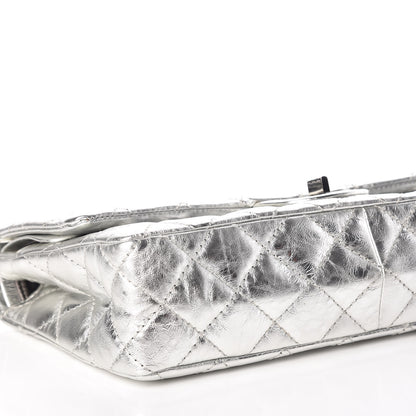 Chanel Metallic Aged Calfskin Quilted 2.55 Reissue 226 Flap Silver 9 of 11