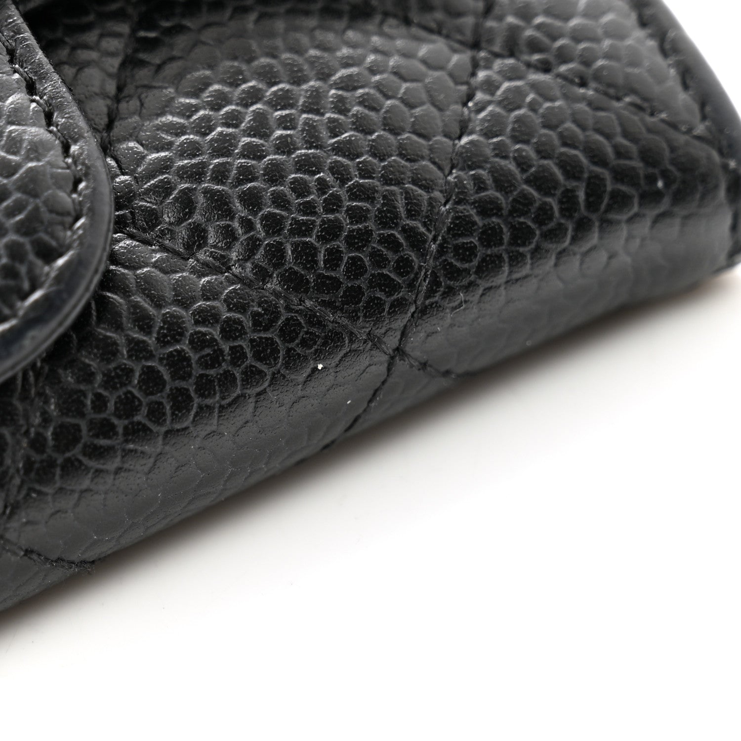 Chanel Caviar Quilted Flap Card Holder Wallet Black 9 of 10