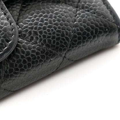 Chanel Caviar Quilted Flap Card Holder Wallet Black 9 of 10