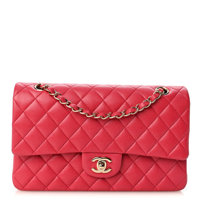 Chanel Caviar Quilted Medium Double Flap Dark Pink 1 of 10