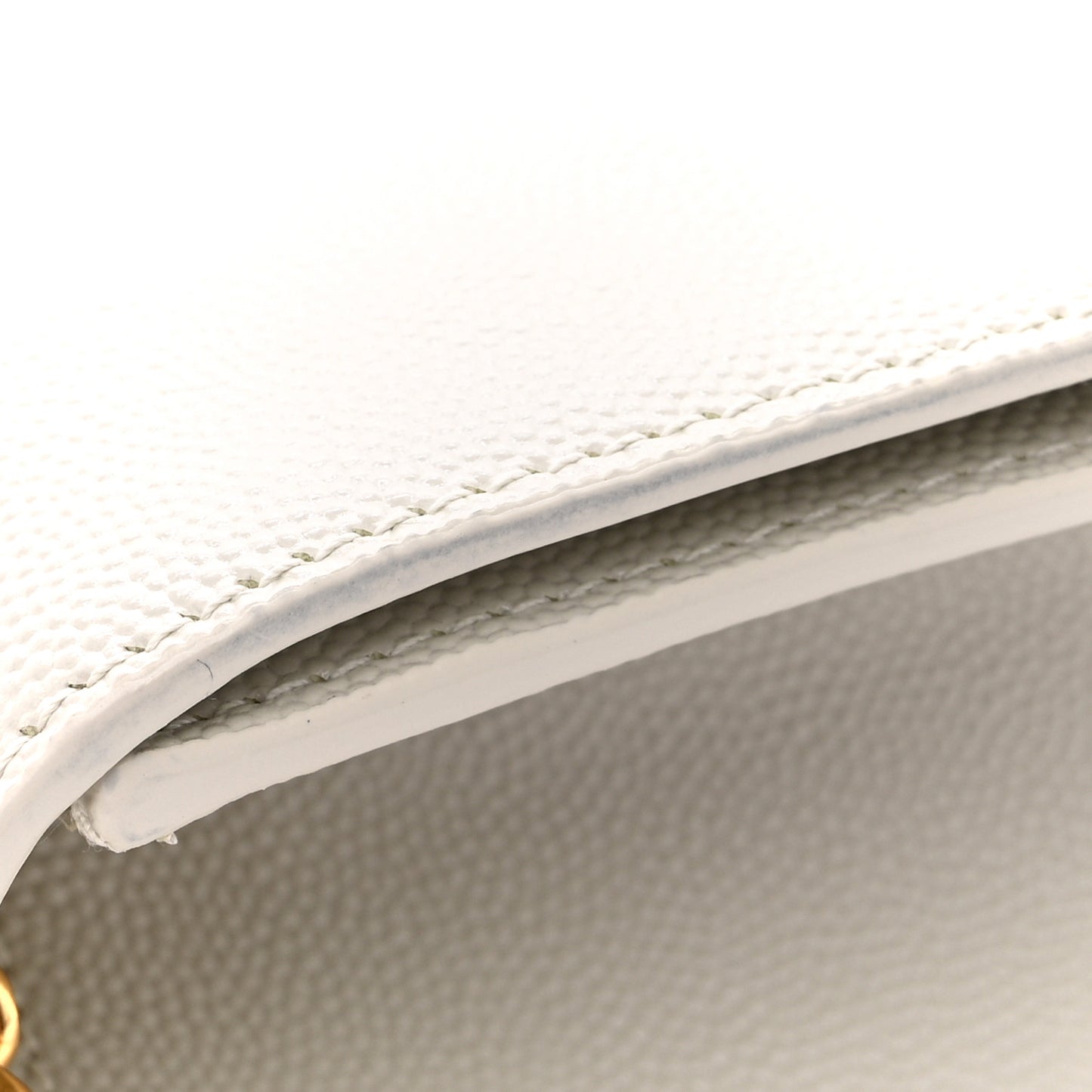 SAINT LAURENT Grain De Poudre Small Monogram Kate Satchel Crema Soft