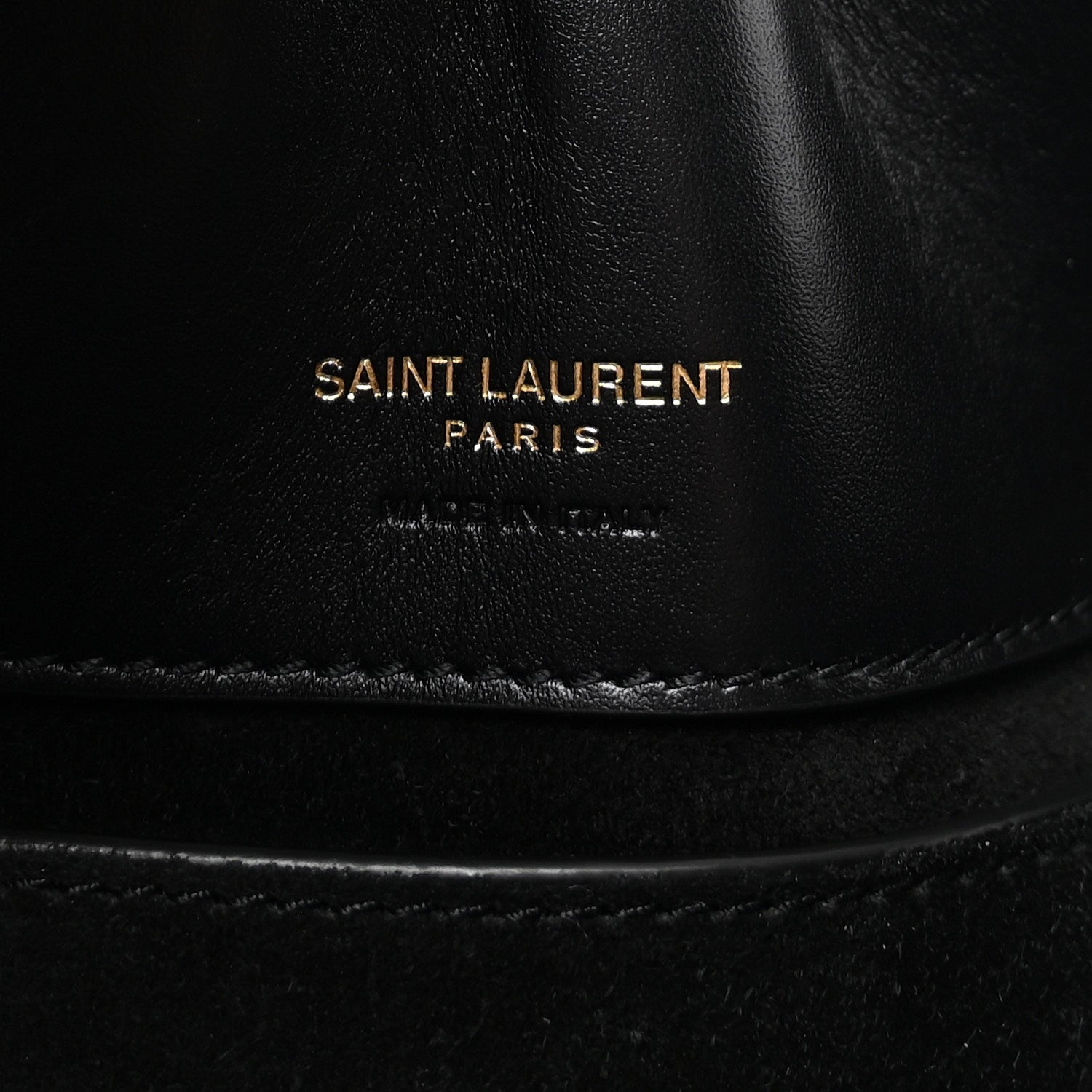 Saint Laurent Smooth Shiny Calfskin Monogram Le 37 Small Bucket Bag Black 6 of 9