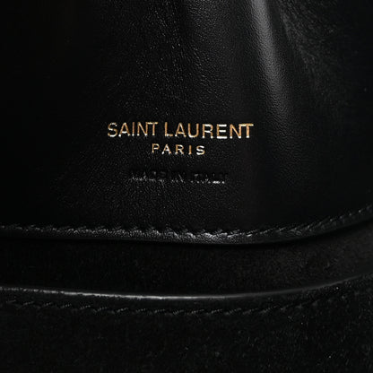 Saint Laurent Smooth Shiny Calfskin Monogram Le 37 Small Bucket Bag Black 6 of 9