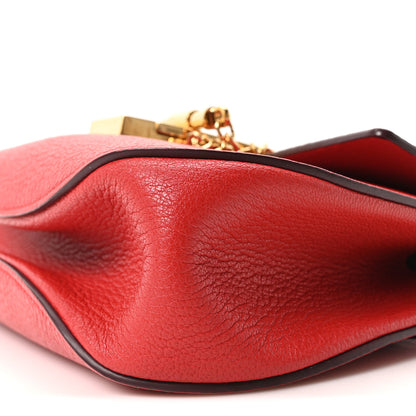 Chloe Grained Lambskin Mini Drew Shoulder Bag Plaid Red 9 of 9