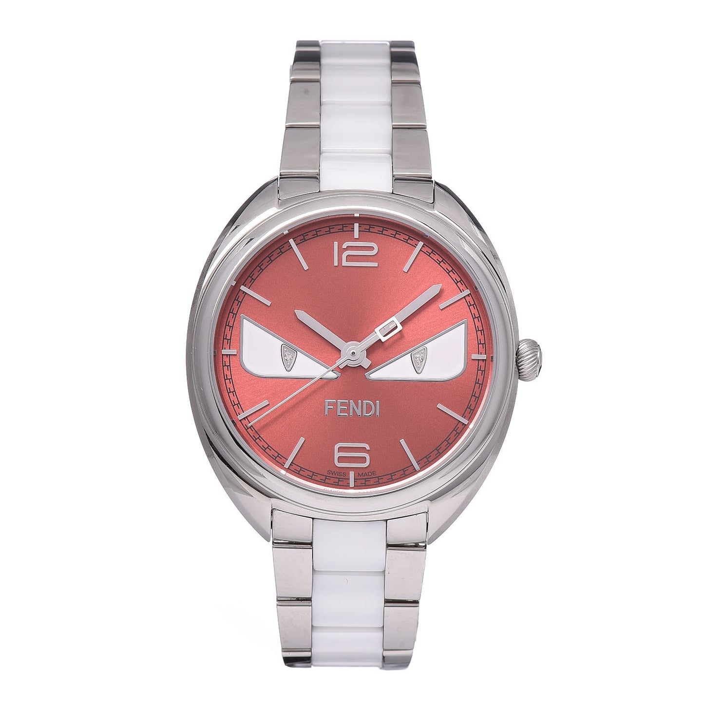 Stainless Steel Ceramic Diamond 34mm Momento Bugs Quartz Watch Orange