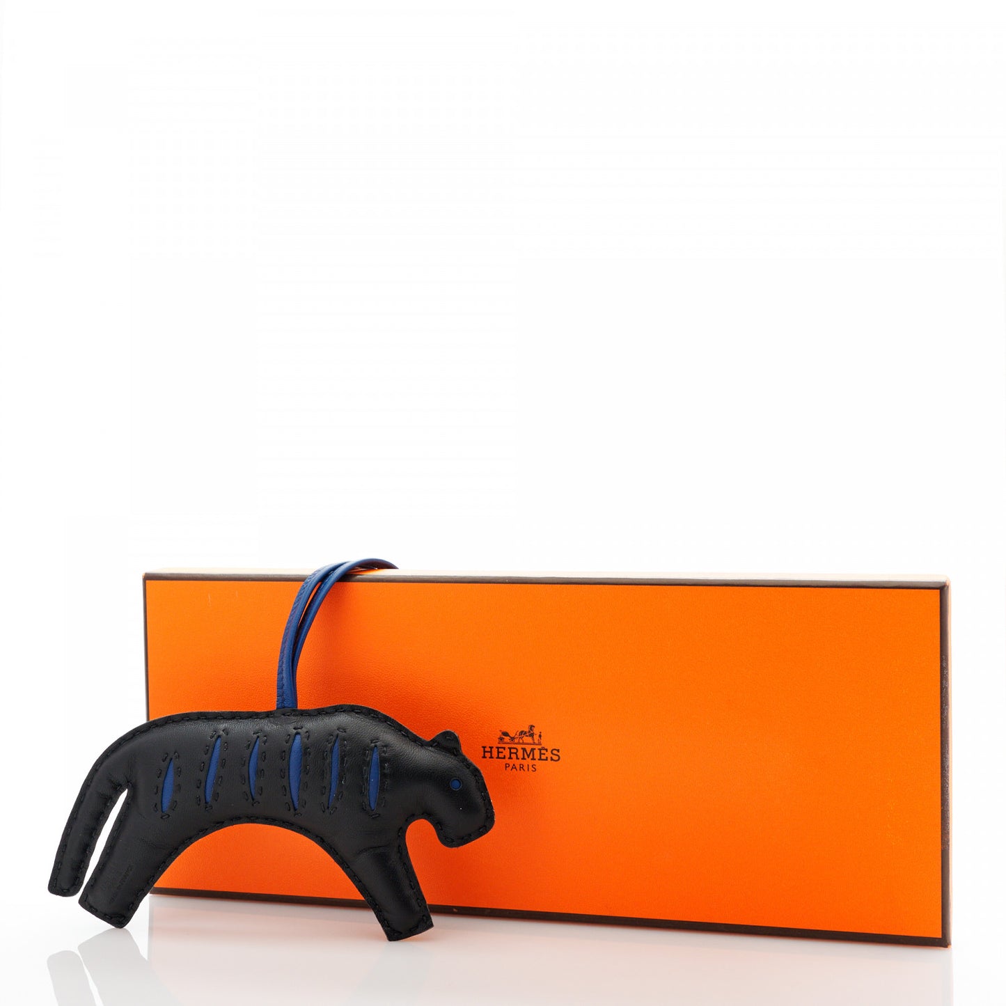 Milo Lambskin Rooroo Bag Charm Black Bleu de Malte
