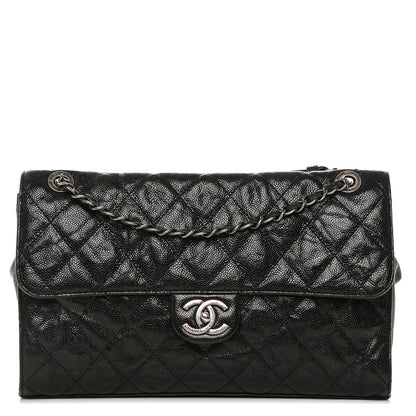 Chanel Crumpled Grained Calfskin Jumbo CC Crave Flap Black 1 of 7