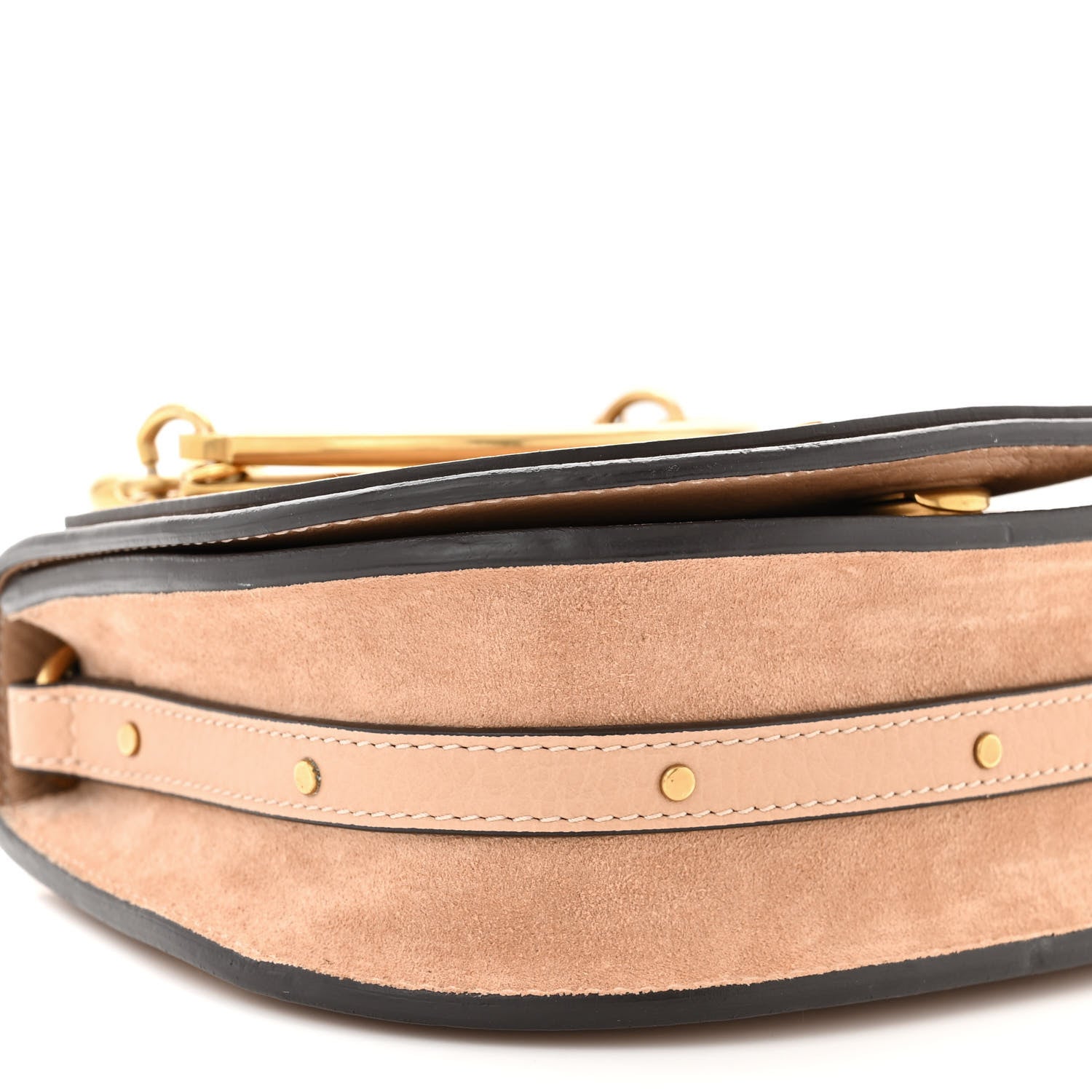 Chloe Calfskin Suede Small Nile Bracelet Bag Biscotti Beige 8 of 12