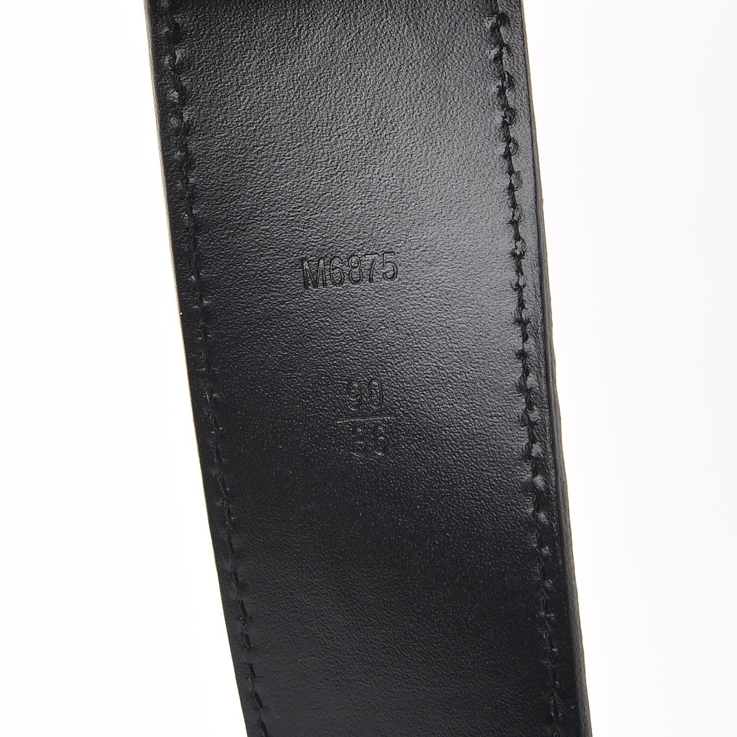 Louis Vuitton Suede Calfskin Mini Damier 40mm LV Initiales Belt 90 36 Black 8 of 9
