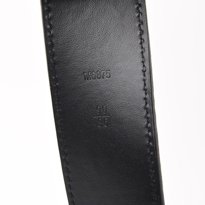Louis Vuitton Suede Calfskin Mini Damier 40mm LV Initiales Belt 90 36 Black 8 of 9