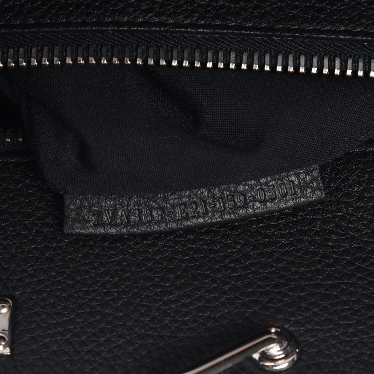 Fendi Cuoio Romano Selleria Bi-Color Large Mens Peekaboo Iconic Essential Satchel Lavagna Black 7 of 7