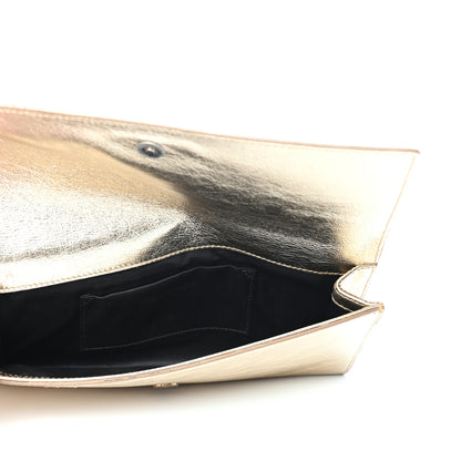 Saint Laurent Metallic Textured Calfskin Monogram Small Belle De Jour Clutch Gold 4 of 7