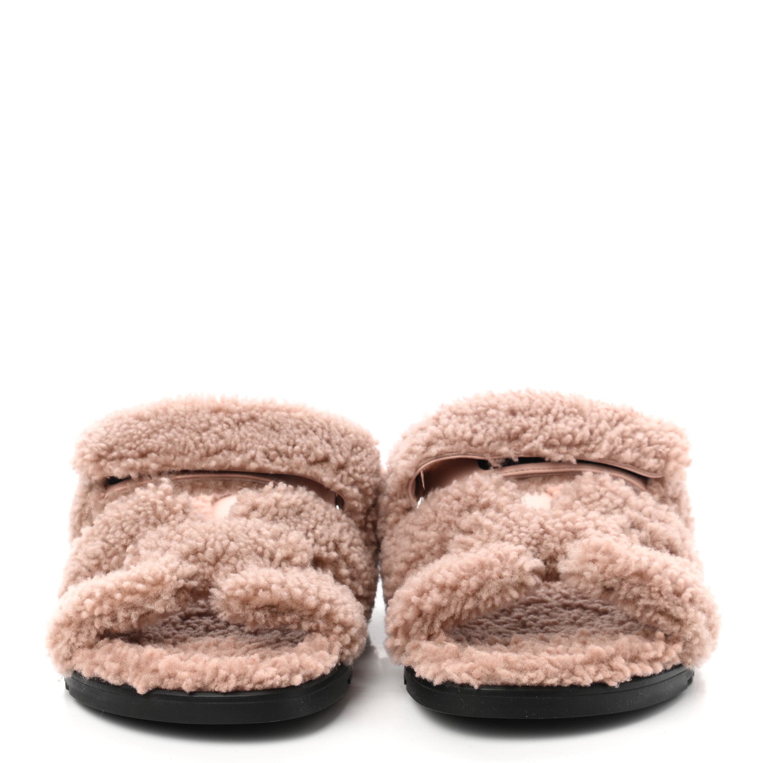 Hermes Woolskin Womens Chypre Sandals 39 Bois De Santal 2 of 8