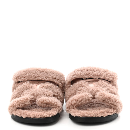 Hermes Woolskin Womens Chypre Sandals 39 Bois De Santal 2 of 8