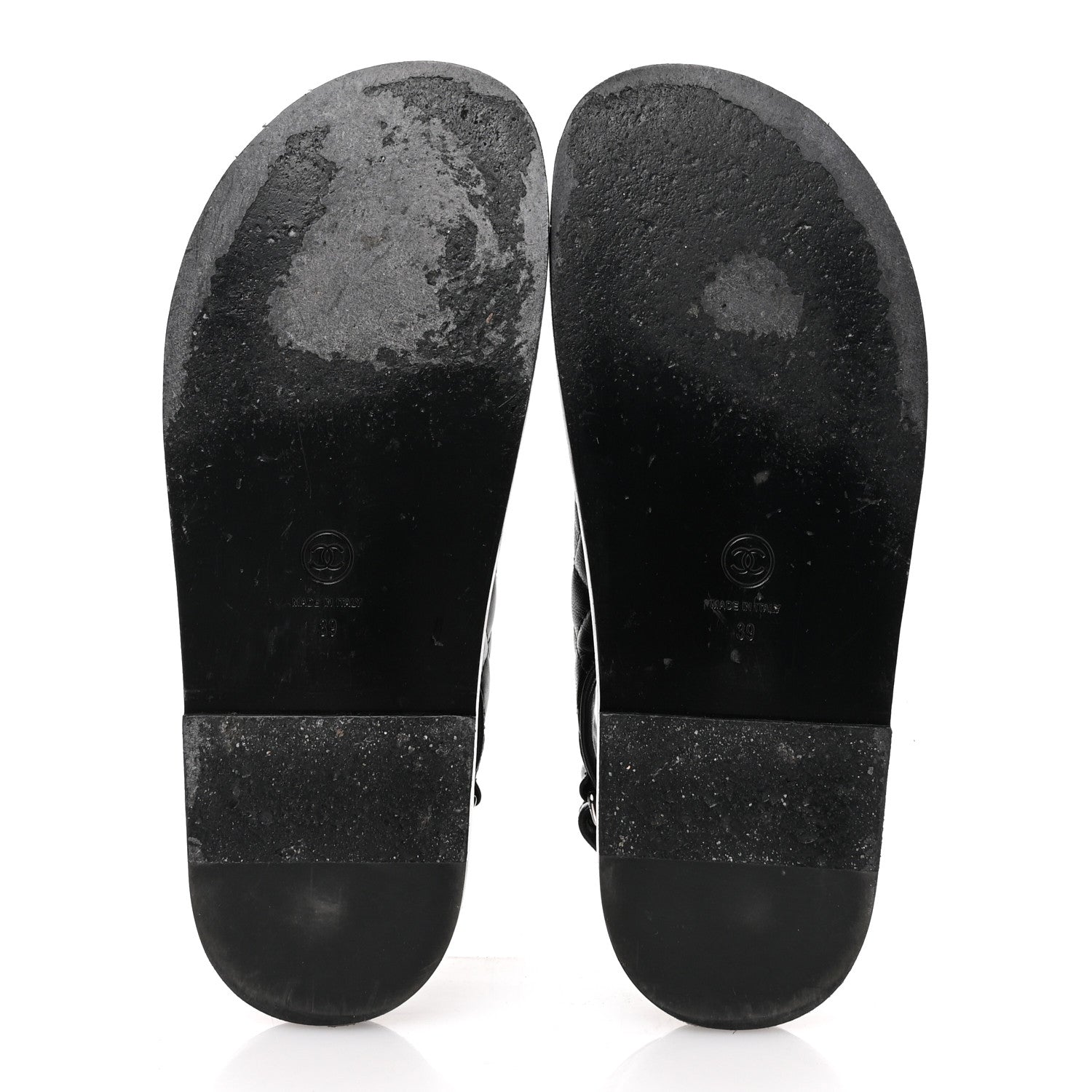 Chanel Lambskin Quilted Velcro Dad Sandals 39 So Black 6 of 9