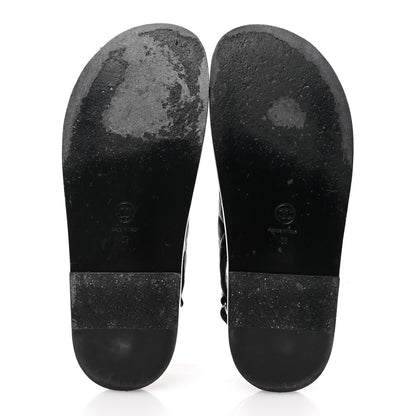 Chanel Lambskin Quilted Velcro Dad Sandals 39 So Black 6 of 9