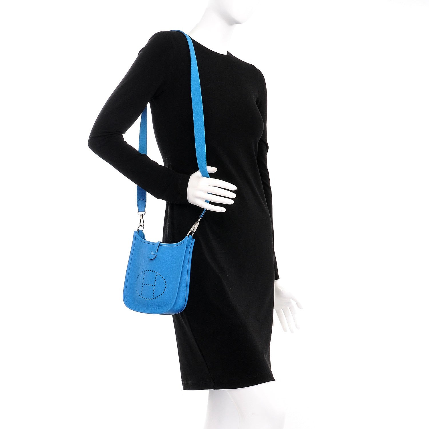 Hermes Taurillon Clemence Evelyne TPM Bleu Zanzibar 2 of 8