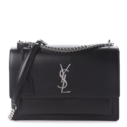Saint Laurent Calfskin Large Monogram Sunset Black 1 of 9