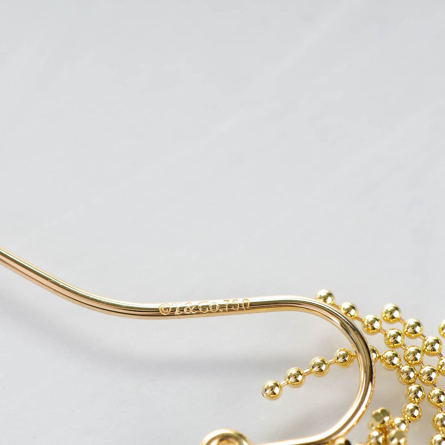 18K Yellow Gold Fringe Drop Earrings
