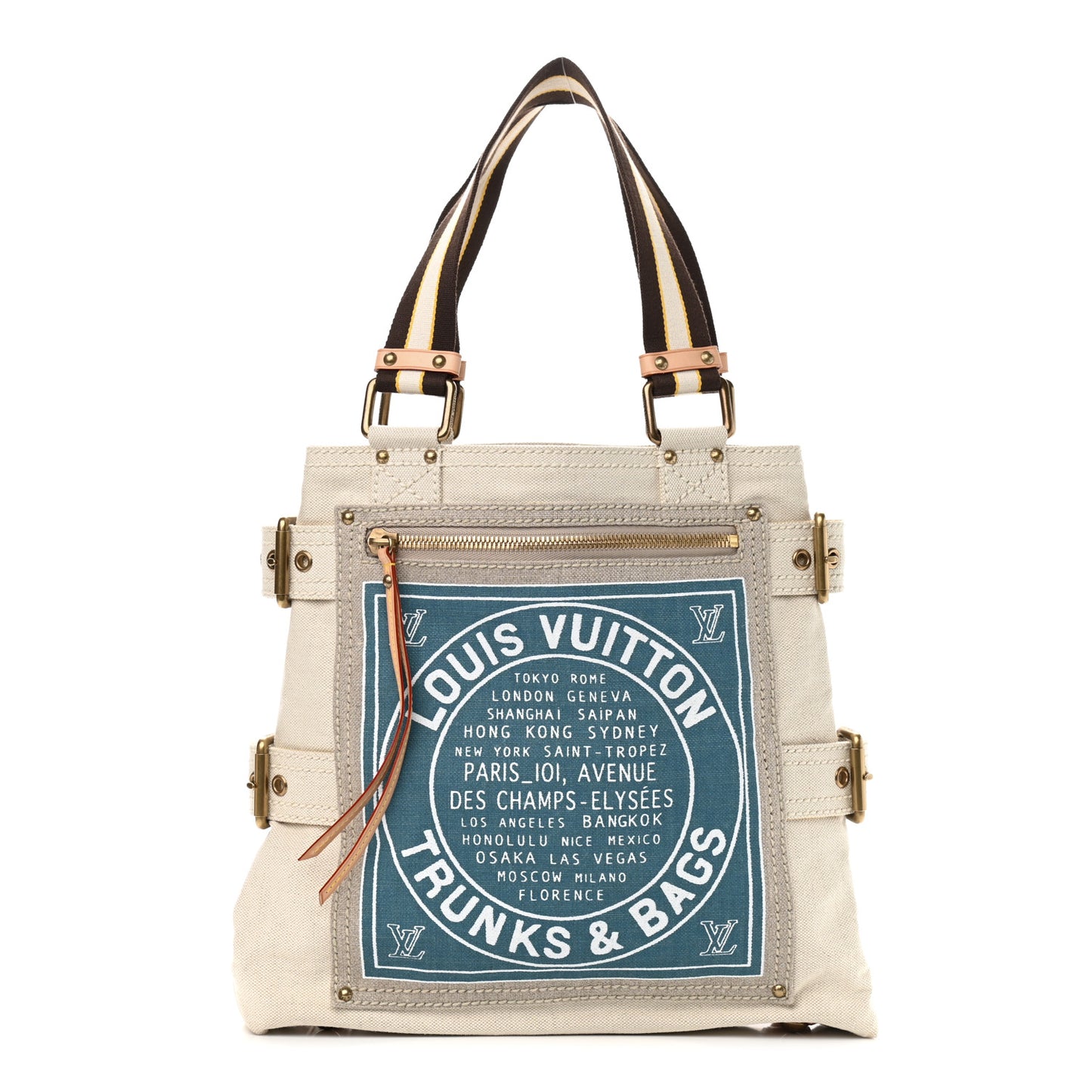 Toile Globe Shopper Cabas MM Blue