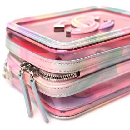 Chanel PVC Patent Calfskin Patent Lambskin Small CC Vanity Case Pink 9 of 11