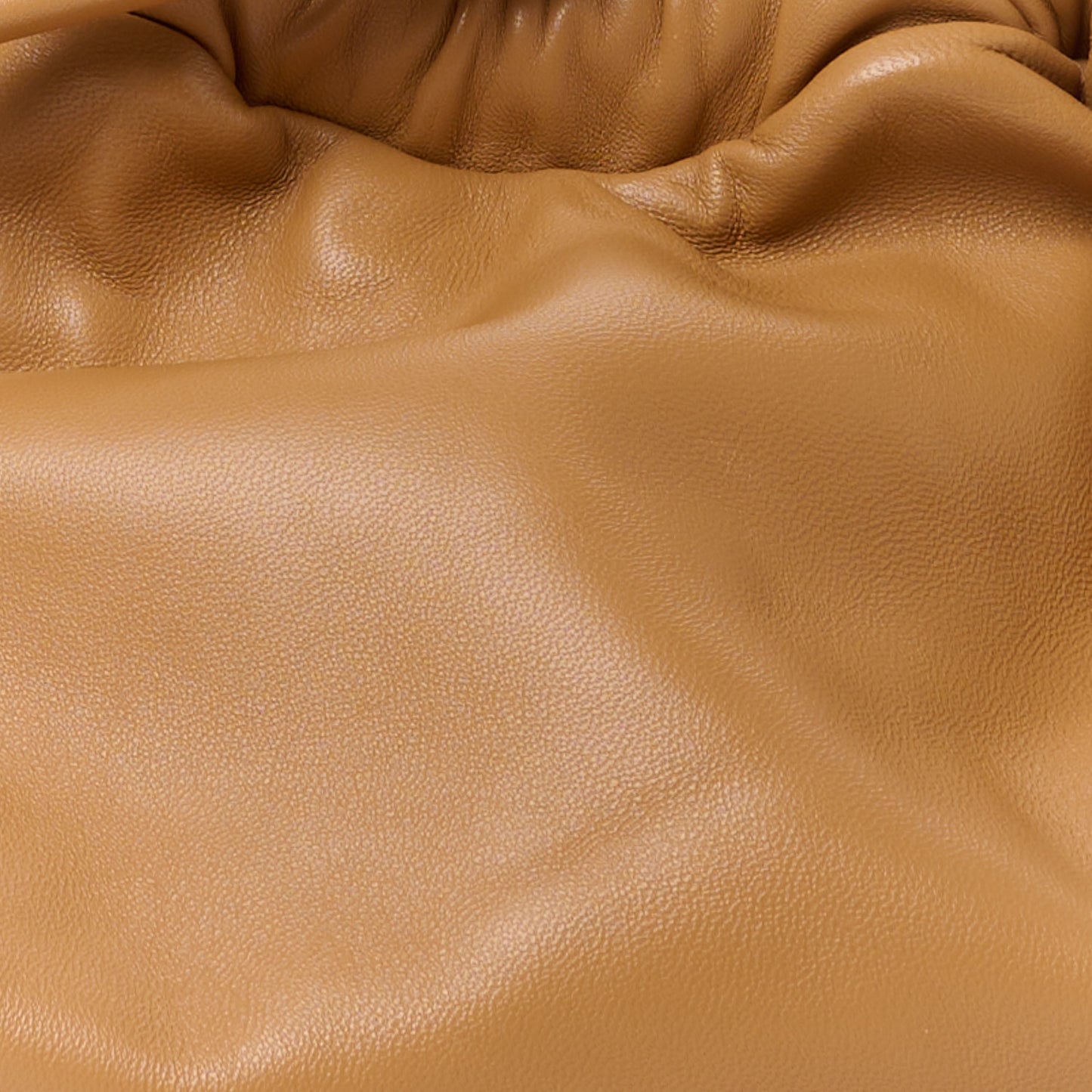 Lambskin Twist Cloud Chain Clutch Caramel