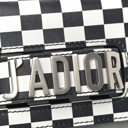 Christian Dior Calfskin Checkered Mini J'Adior Flap Bag Black White 5 of 5
