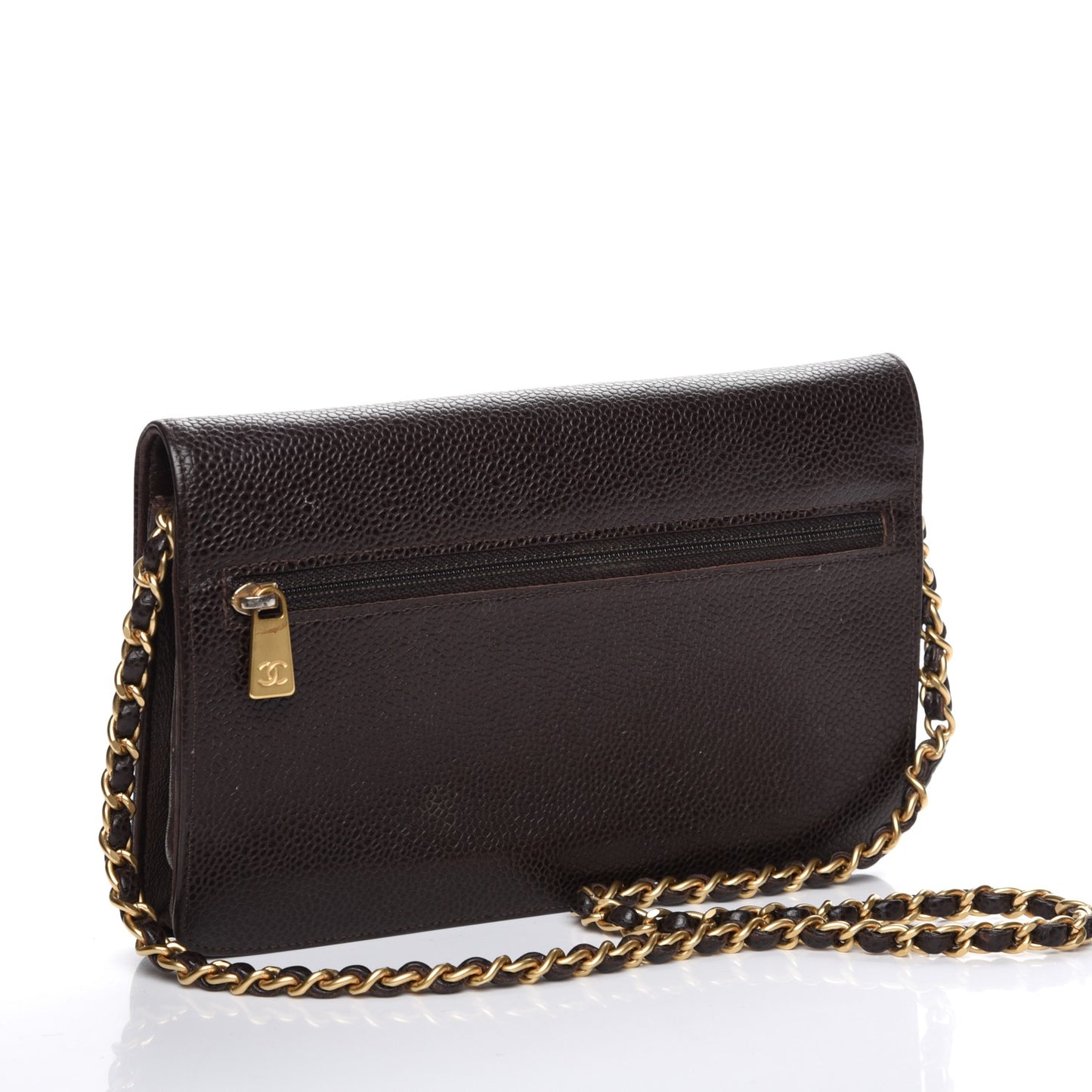 Caviar Timeless CC Wallet On Chain WOC Dark Brown