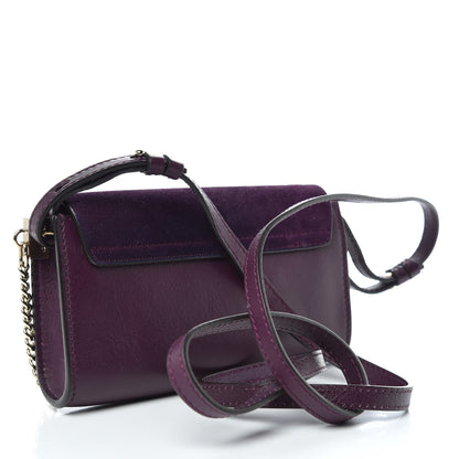 Chloe Suede Calfskin Mini Faye Shoulder Bag Intense Violine 3 of 13