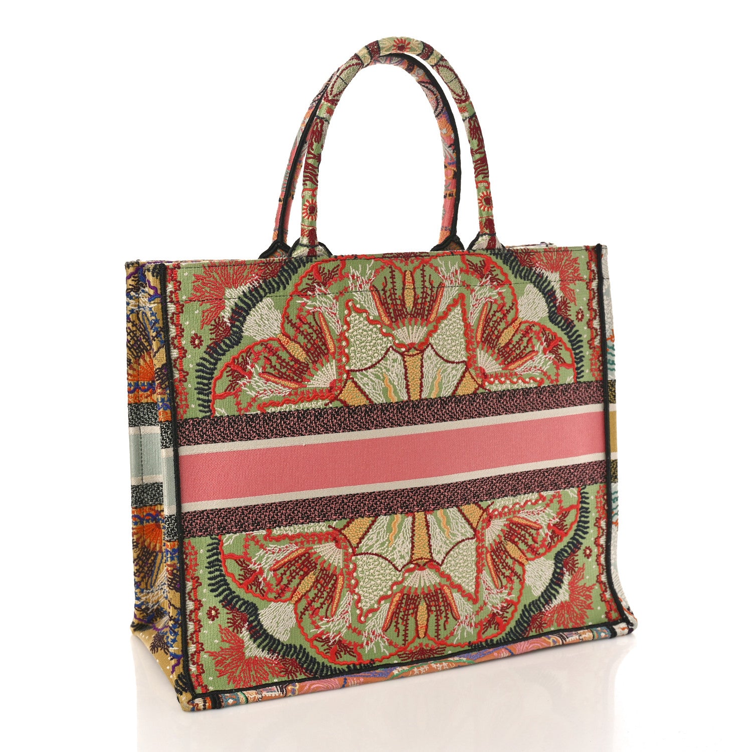 Christian Dior CHRISTIAN DIOR Canvas Embroidered Large In Lights Book Tote Multicolor 3 of 11