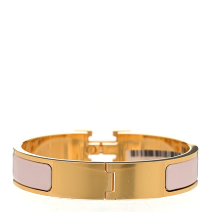 Hermes Enamel Narrow Clic Clac H Bracelet PM Rose Candeur 3 of 5