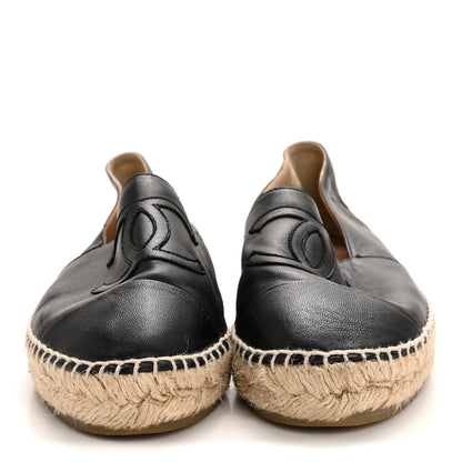 Chanel Lambskin CC Espadrilles 37 Black 3 of 10