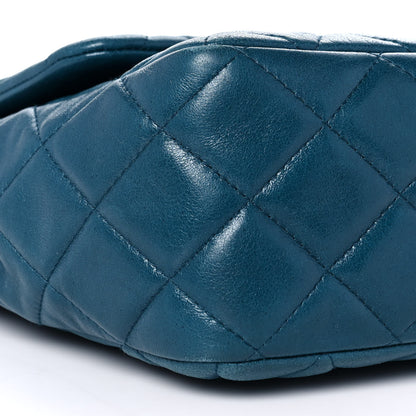 Chanel Lambskin Quilted Jumbo Single Flap Turquoise 7 of 9