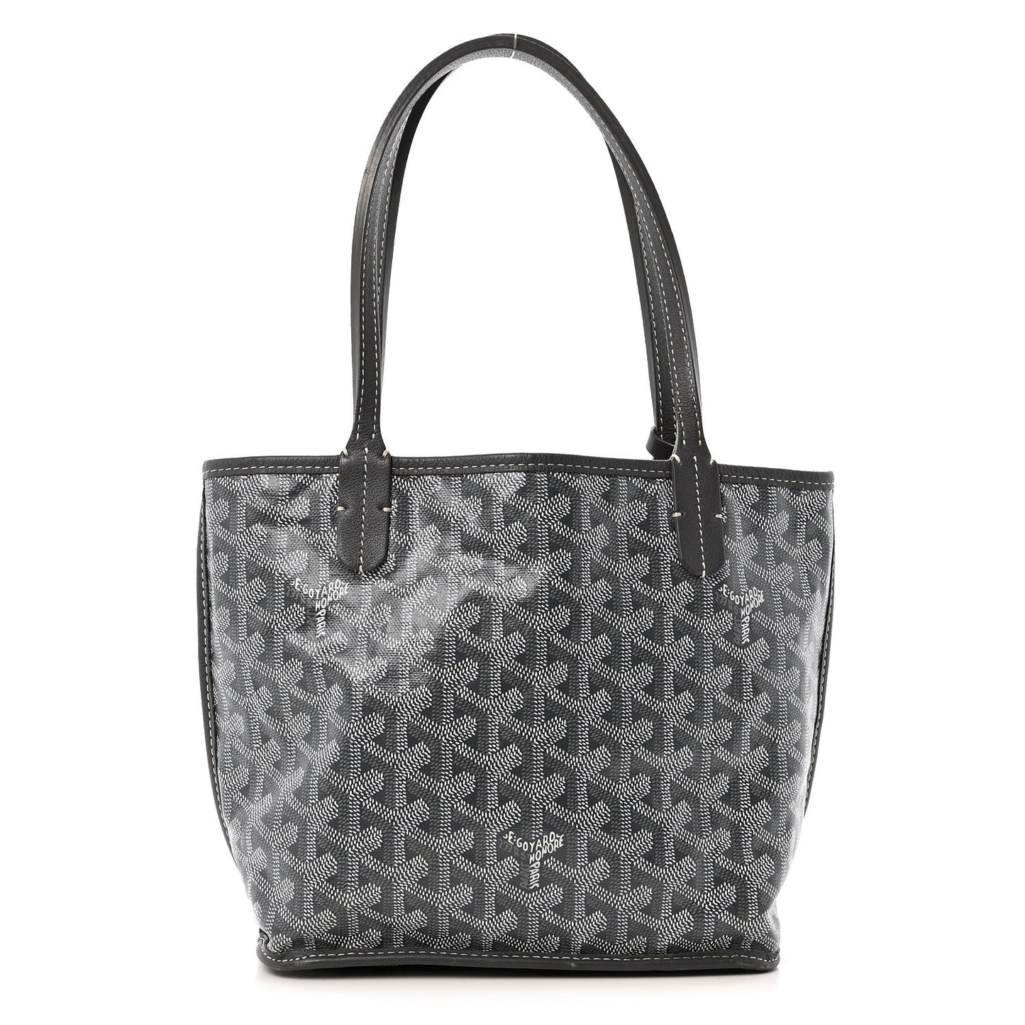 Goyardine Reversible Mini Anjou Grey