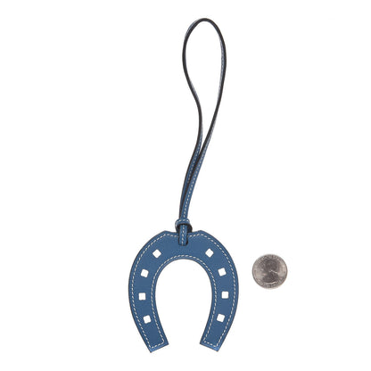 Hermes Swift Paddock Horseshoe Bag Charm Bleu Cobalt 2 of 4