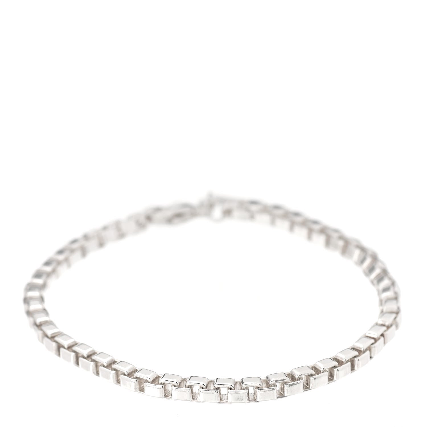 Tiffany Sterling Silver 4mm Venetian Link Bracelet 1 of 5