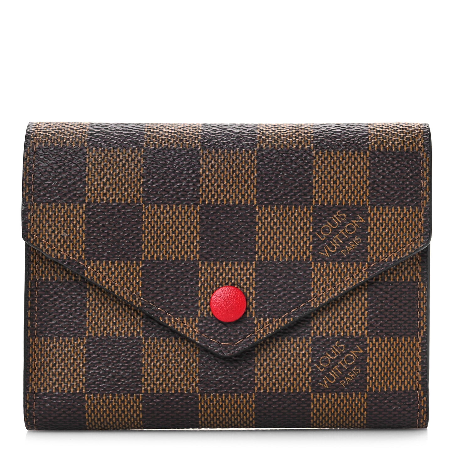 Damier Ebene Victorine Wallet Red
