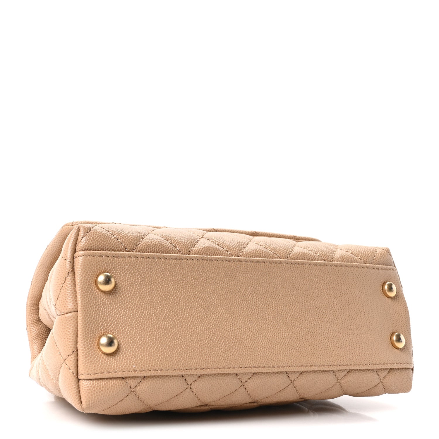 Chanel Caviar Quilted Mini Coco Handle Flap Beige 4 of 10