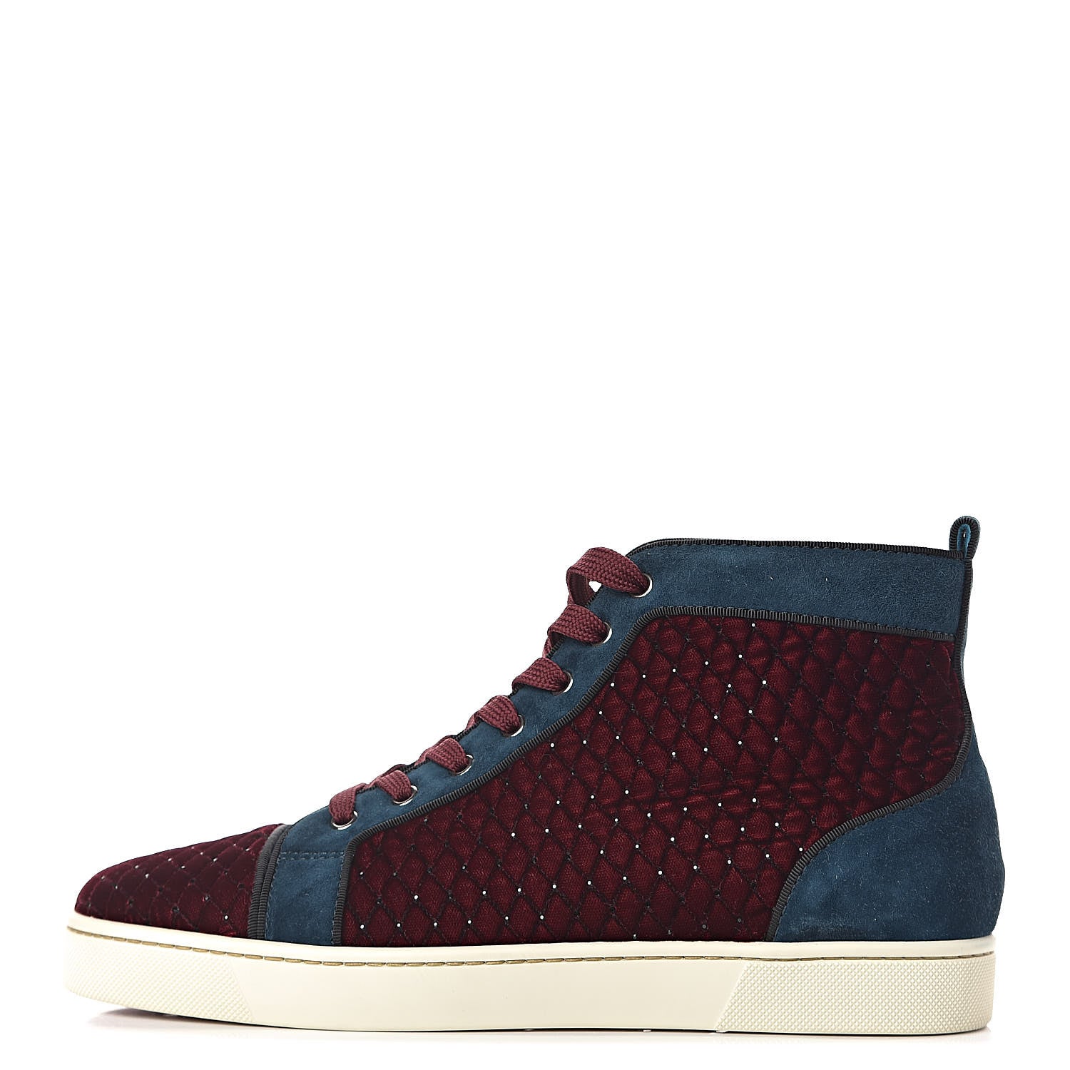 Christian Louboutin Velvet Mens Louis Orlato Flat Sneakers 41.5 Rouge Imperial 1 of 11