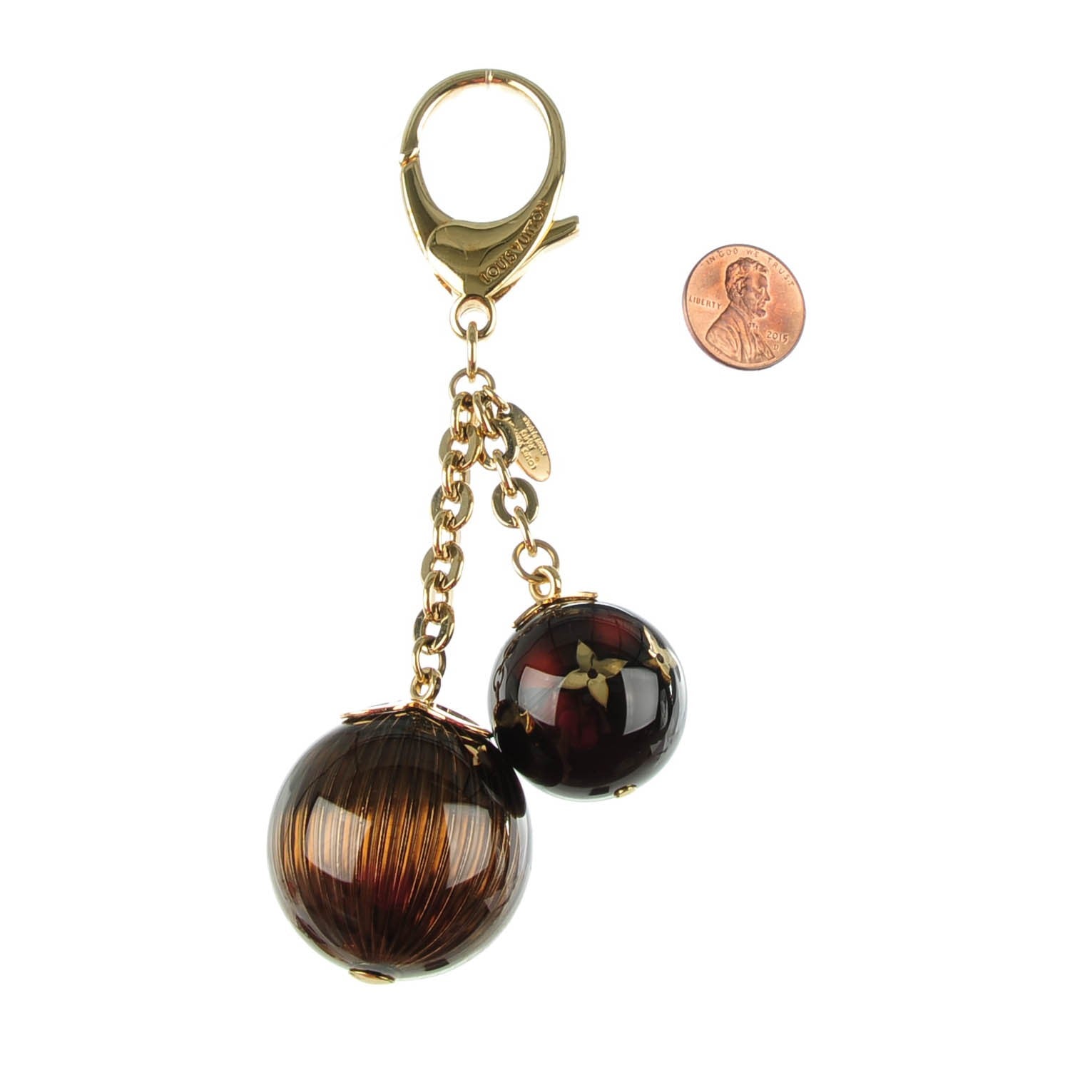 Louis Vuitton Monogram Ball Charm Key Chain Brown 2 of 5