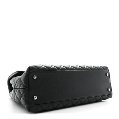 Chanel Caviar Quilted Large Coco Handle Flap Black 4 of 12