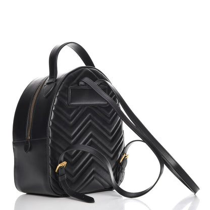 Gucci Calfskin Matelasse GG Marmont Backpack Black 3 of 8